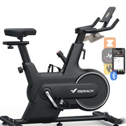MERACH Indoor Cycling Bike, Exercise Bike for Home with Magnetic, Bluetooth Stationary Bike with APP Data Tracking, and Tablet Holder