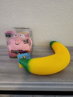 Smush World Chubby Pig & Jumbo Squishy Banana