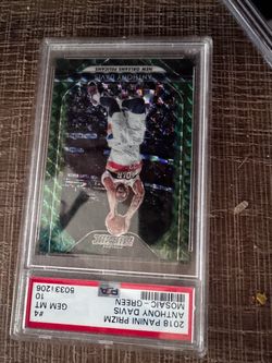 2018 Panini Prizm Anthony Davis Mosaic Green PSA 10