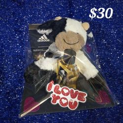 Valentines Day Package Stuffed Animal And Adidas Perfume 