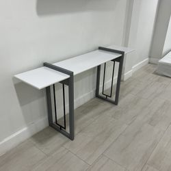 RIO Satin White Console Table – Like New