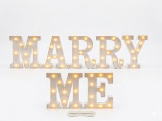 White marquee letter lights Home party supplies