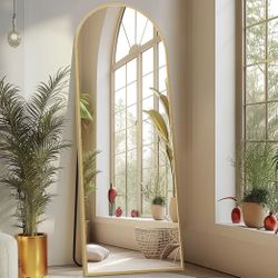 Large Arched Floor Mirror 