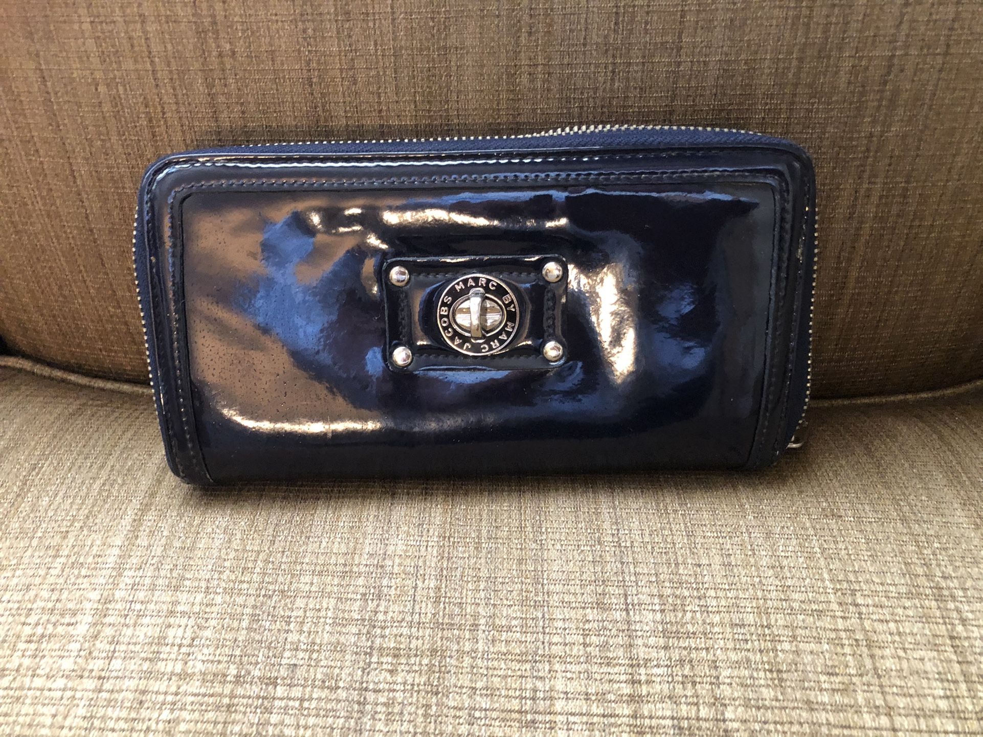 Marc Jacob’s Navy Blue Patent Leather Wallet