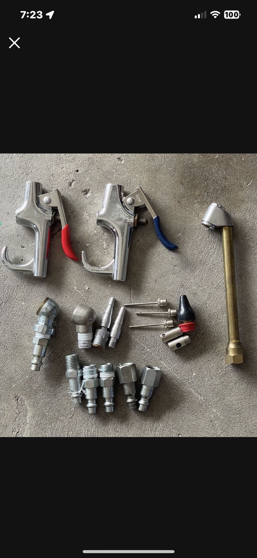 Air Tools Attachments & 5 Gallon Bucket
