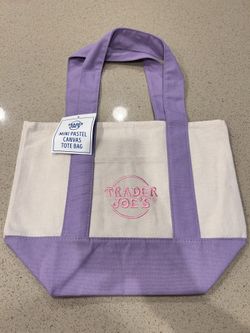 Trader Joe’s Mini Pastel Tote Bag 2025 Viral SOLD OUT  Purple