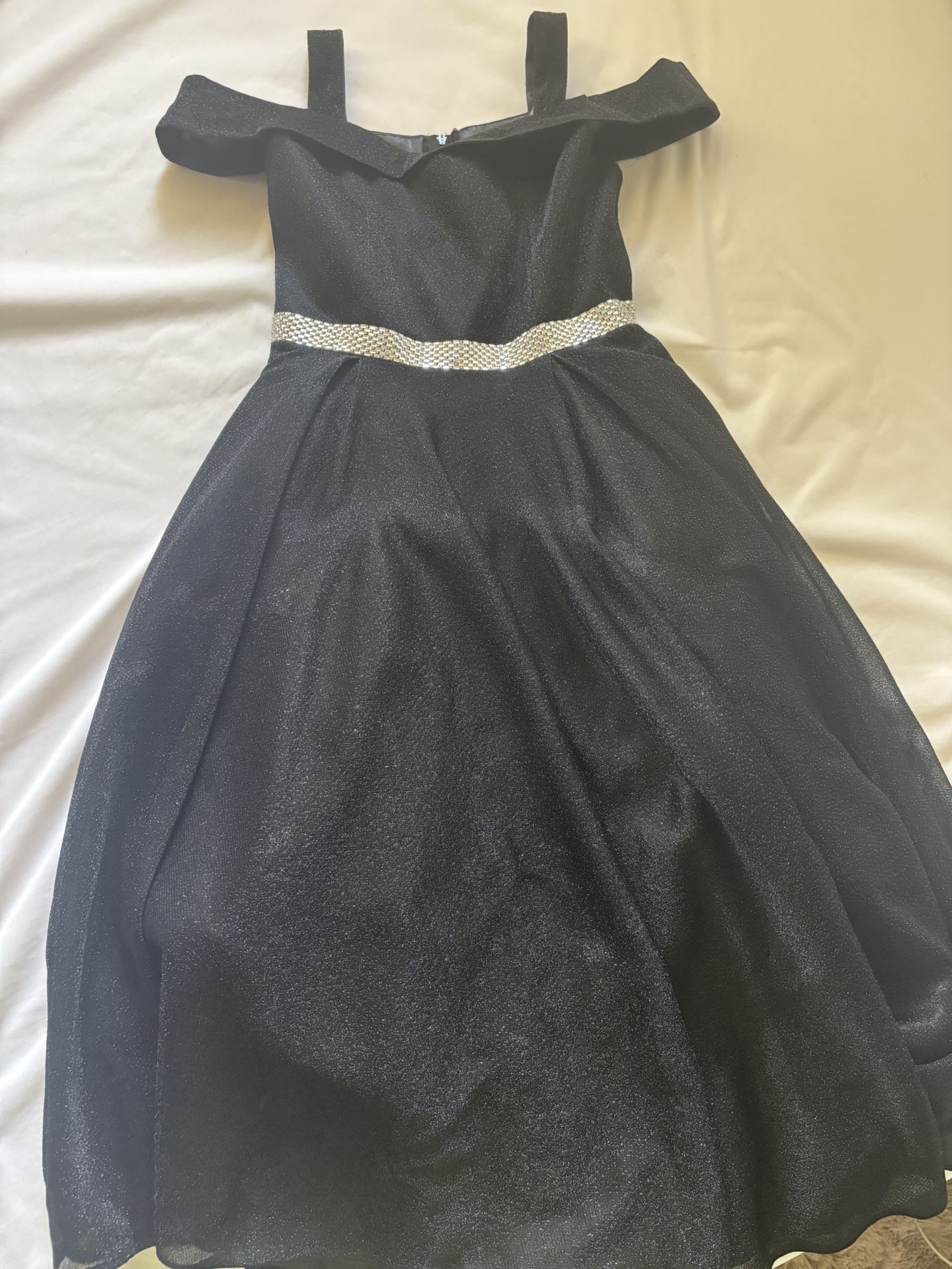 Black Flower Girl Dress Size 8