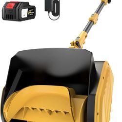 Electric Snow Shovel, 21000RPM Cordless Snow Blower, 13" Snow Blower with 2 Powered 24V Batteries, Lightweight for Easy Snow