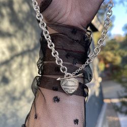 Tiffany Silver Heart & Arrow Necklace. Return To Tiffany Collection. $950 Originally. Selling For $700.