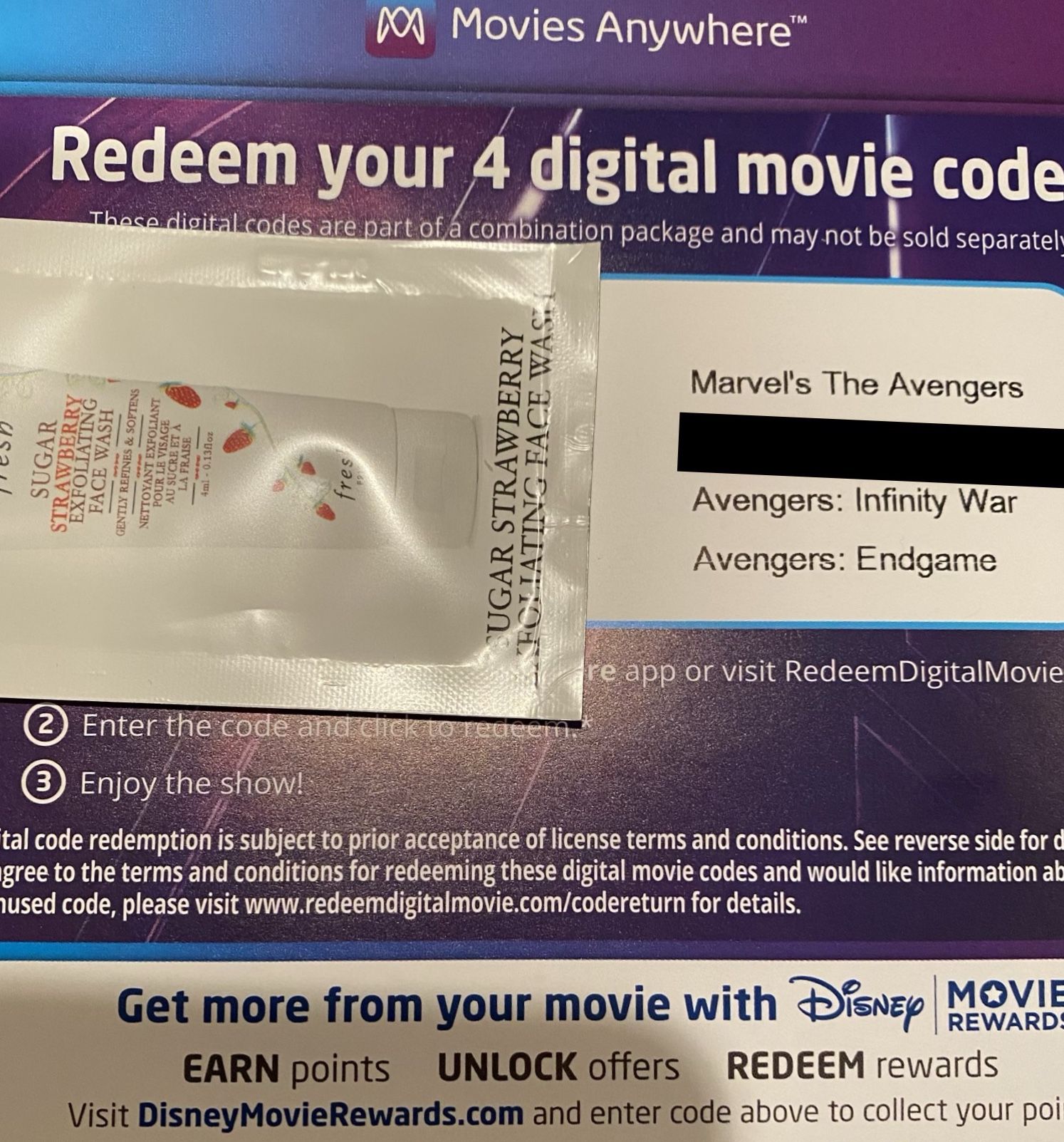 Marvel Avengers 4K Digital Code (3 movies)