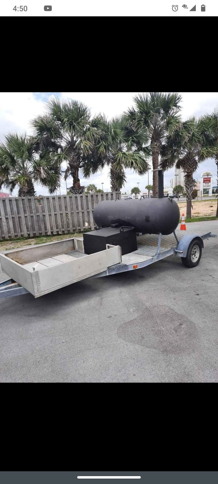 Mobile BBBQ Smoker Trailer For Sell