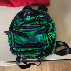 Sequin Green And Black Bag 