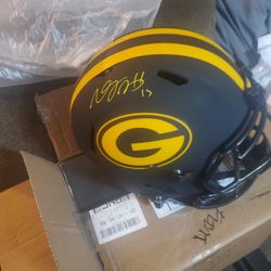 GreenBay Packers Black Davonte Adams Autographed Nfl Helmet For Sale.