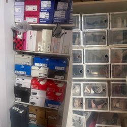 Shoe boxes with lid.