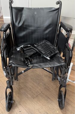 Drive Black Manual Wheelchair with Footrests