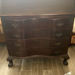 Antique 4 Drawer Mahogany Drop Front Secretary Desk by Rockford Furniture Co.