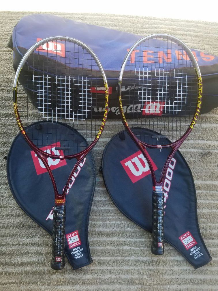 WILSON Tennis rackets 2 w/bag