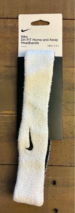New Nike Dri-FIT Home and Away Headband – Reversible White/Black