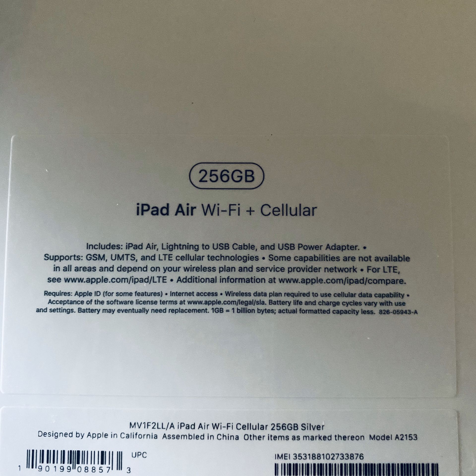 FOR SALE OR TRADE {{SEALED}} UNLOCKED IPAD AIR 256GB 3rd Gen WIFI & CELLULAR