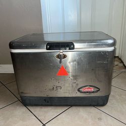 Coleman 54 Quart Steel Belted Stainless Steel Cooler