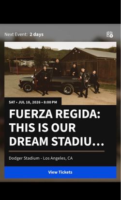 Fuerza regida tickets