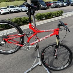 Y2K Specialized S-Works FSR XC 17” Mountain Bike in Racing Red