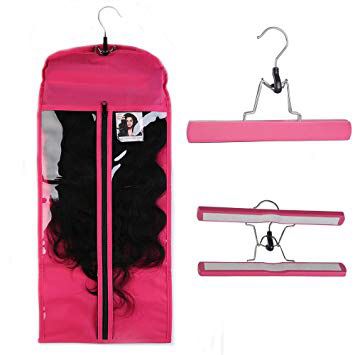Hair extension bag and hanger