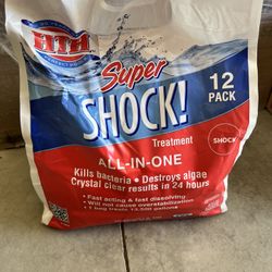 HTH 52026 Super Shock Treatment Swimming Pool Chlorine Cleaner, 1 lb (Pack of 12)