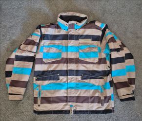 Vintage Special Blend Snowboard Jacket 10K Cirrus Group Striped Mens M 23x29 NWOT