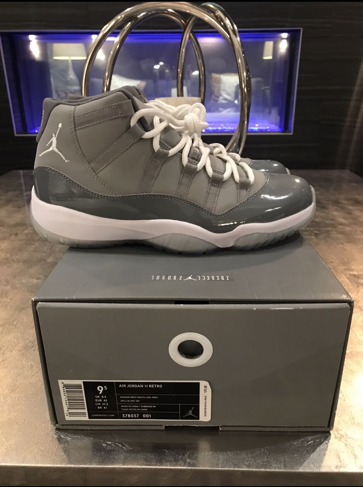 Air Jordan XI Retro Cool Grey Men Sz 9.5 Brand New 
