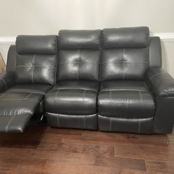 Black Leather Sofa