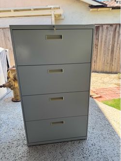 HON 4-Drawer Legal File Cabinet with Lock & Key – Commercial Grade