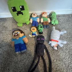 Minecraft Plush Bundle – Creeper, Steve, Enderman & More