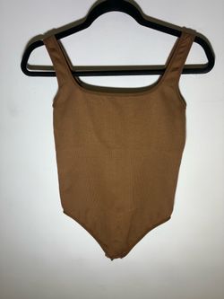 No Boundaries Women’s Brown Solid Sleeveless One Piece Bodysuit Size L Regular