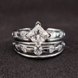 2.91 TCW Princess Diamond Engagement Ring: Appraisal value $12,850!