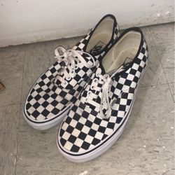 checkerboard vans.