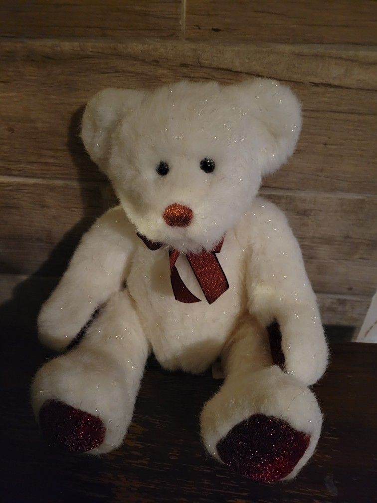 White Glitter Teddy Bear