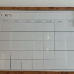 Monthly Whiteboard Calendar 