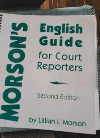 Morson's English Guide For Court Reporters