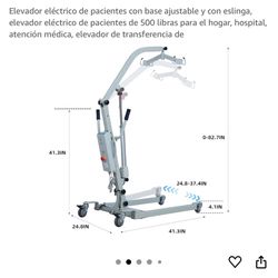 Patient Lift, Eléctrical / Grúa Para Pacientes Eléctrica