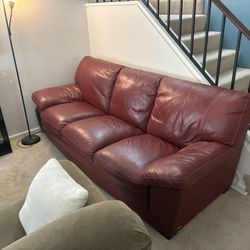 Faux Leather Couch