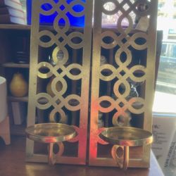 Gold Wall Candleholders 
