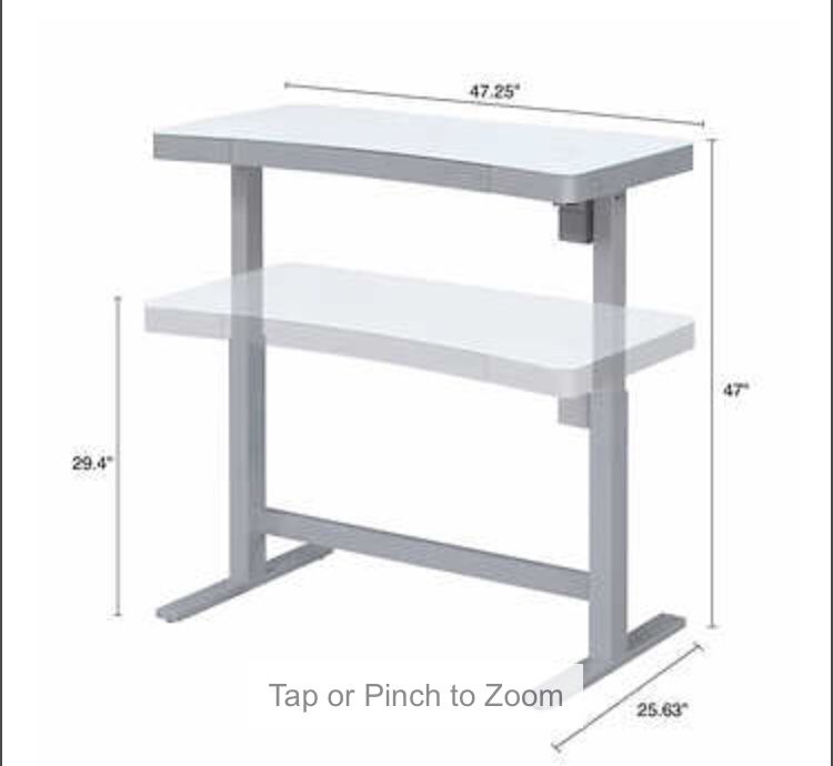 Tresanti 47” Height Adjustable Desk for Sale in Concord, NC OfferUp