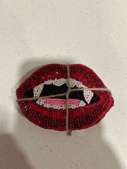 NEW 4 Vampire mouth coasters