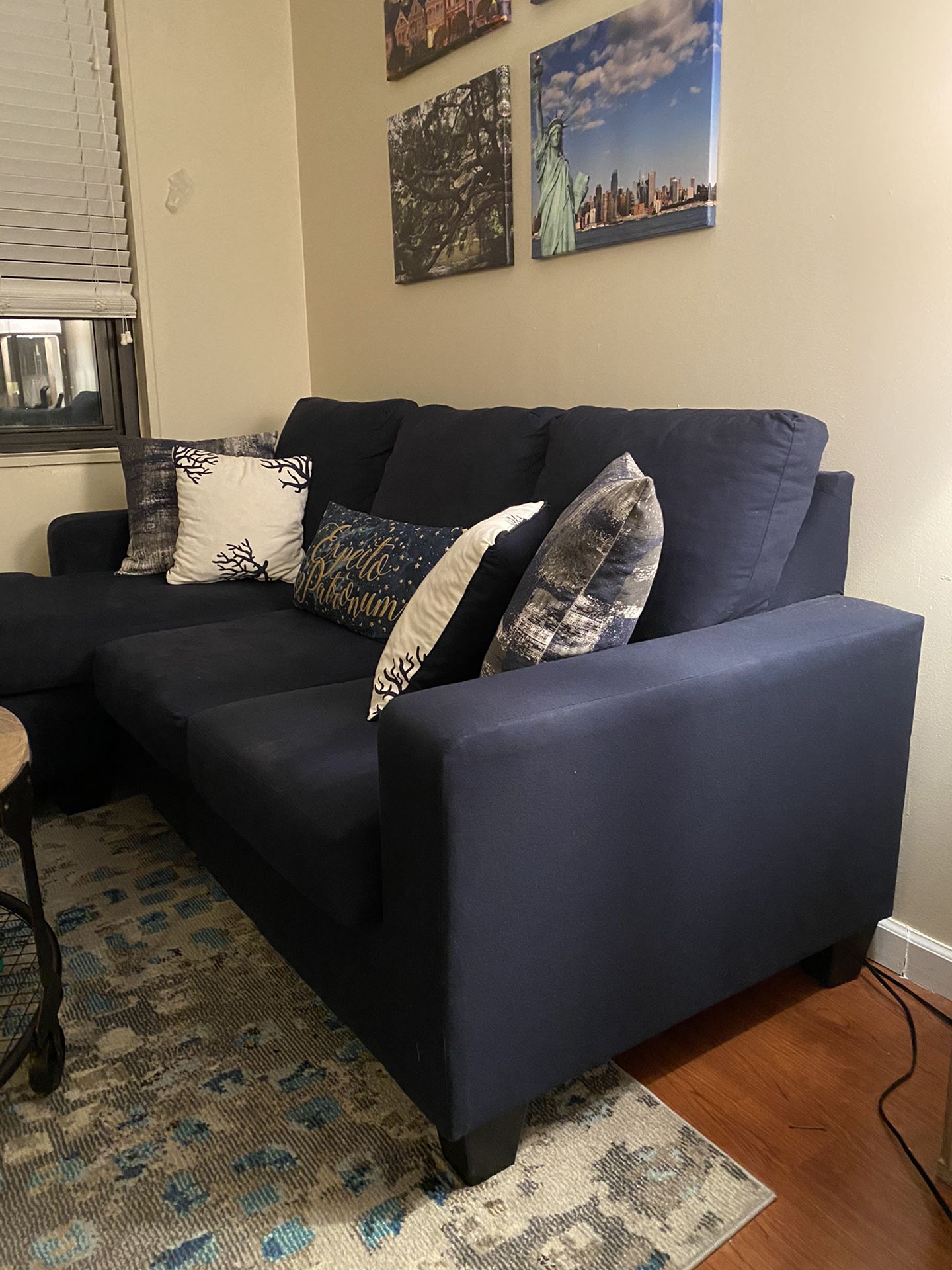 Reversible sectional couch (navy)