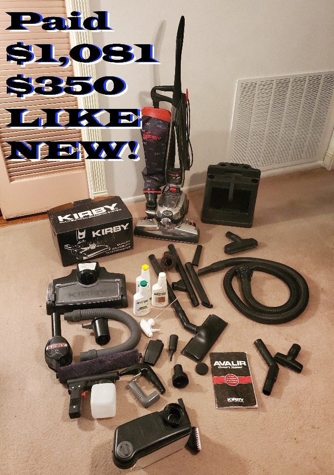 Kirby Vacuum Avalir Home Care System with Floor and Carpet Shampooer.