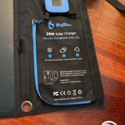 28W Solar Charger - 2 USB A Ports - BigBlue