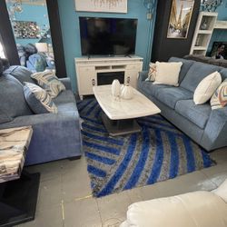 Price Reduction. Brand New Ashley Sofa And Loveseat With Bonus Six Accent Pillows Included! 
