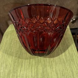 Waterford Red Crystal Bowl