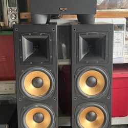 Klipsch Tower Speakers And Subwoofer 